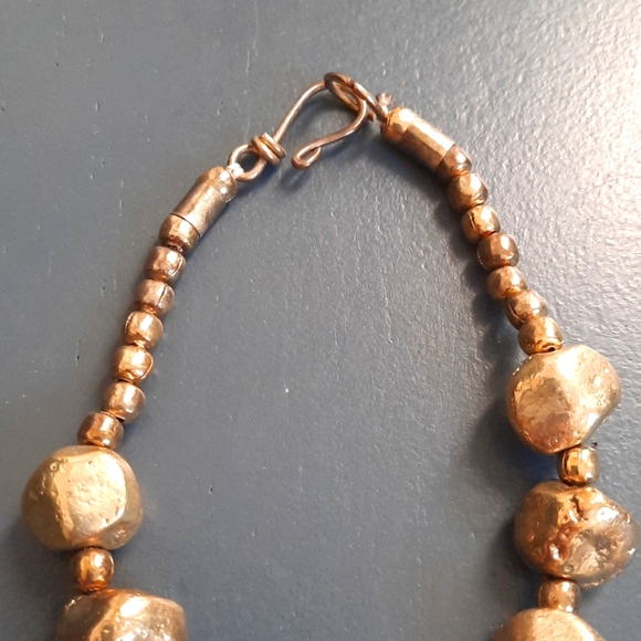 VINTAGE NECKLACE 'GOLD NUGGETS' - Picture 5 of 6